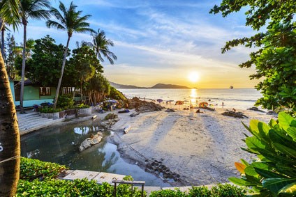 Blick auf den Strand von Patong