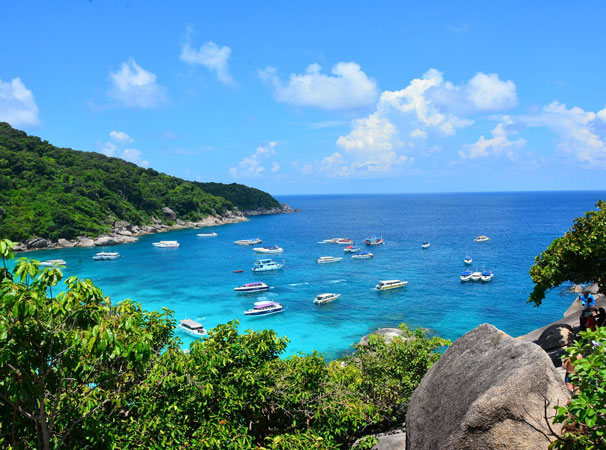 Blick von den Similan Inseln auf den Andamanensee