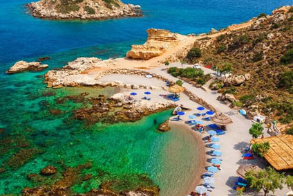 Insel Rhodos im Mittelmeer