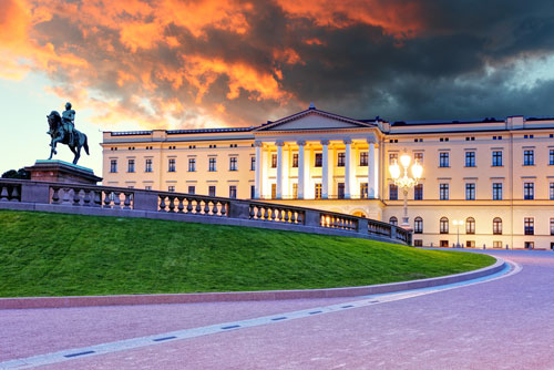 Königliches Schloss in Oslo Norwegen