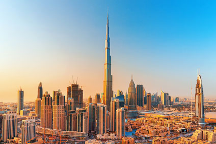 Dubai Skyline am Persischen Golf
