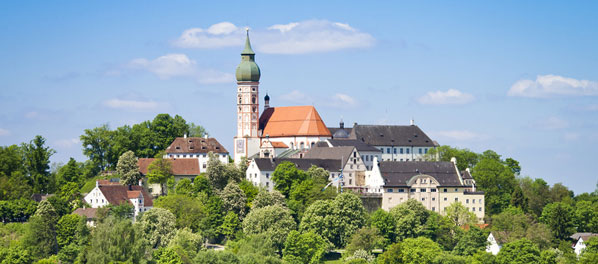 Das Kloster Andechs auf dem Heiligen Berg in München