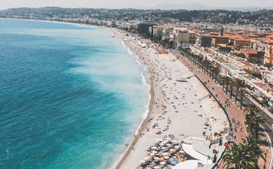 Die Promenade des Anglais in Nizza