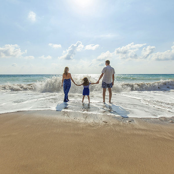 Familie im Urlaub